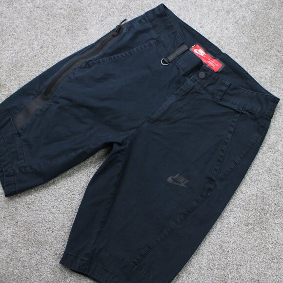 Nike Tech Woven Bonded Shorts Mens 28 Blue Cargo Cotton Stretch w/ 11" inseam - Picture 3 of 12